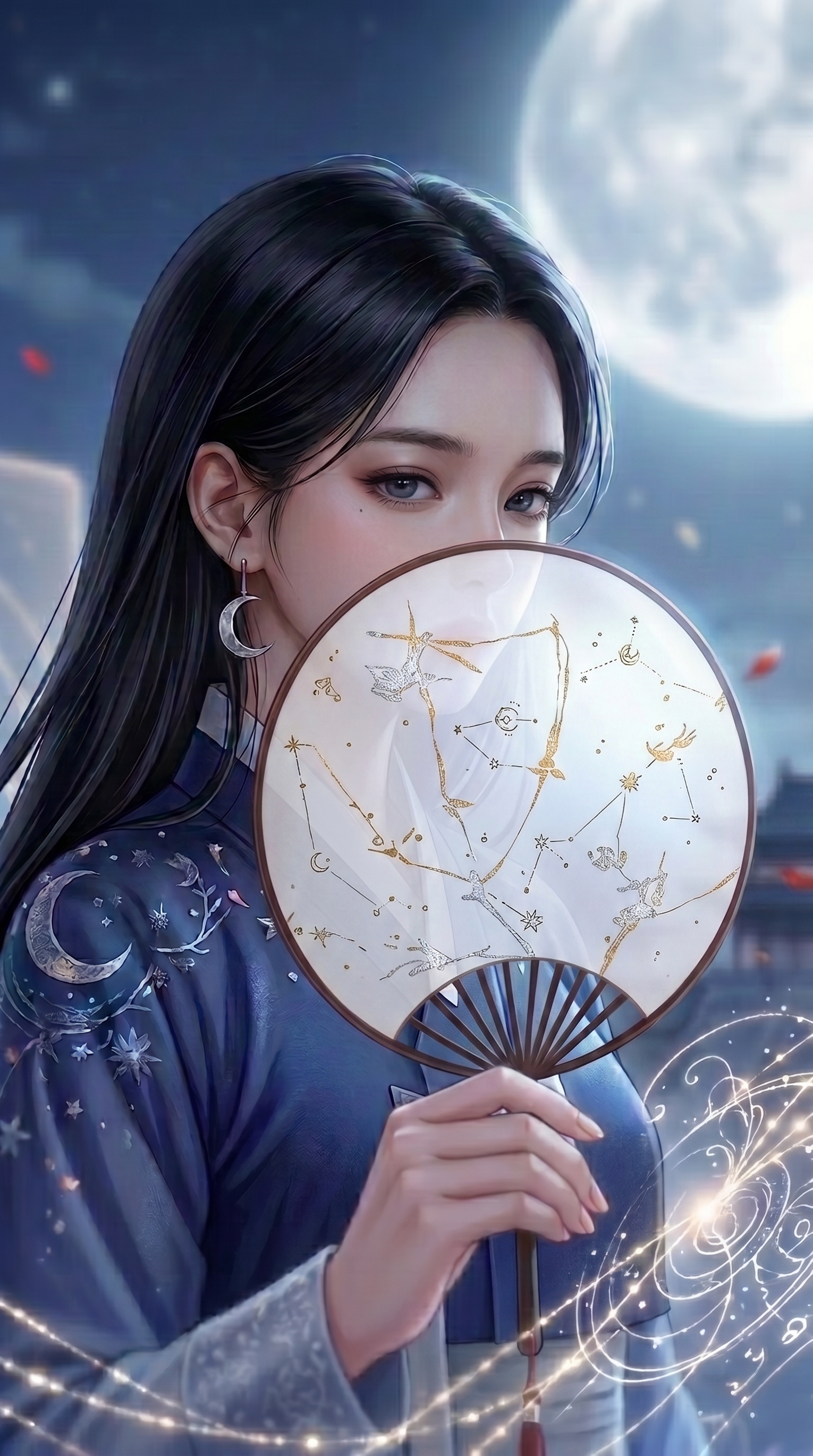 월영 / 손가락을 좌우로 흔드는 제스처 / 단호한 표정